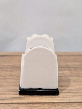 1940s Listerine Shaving Cream Used Razor Blades Holder, Frog Shaped, Ceramic